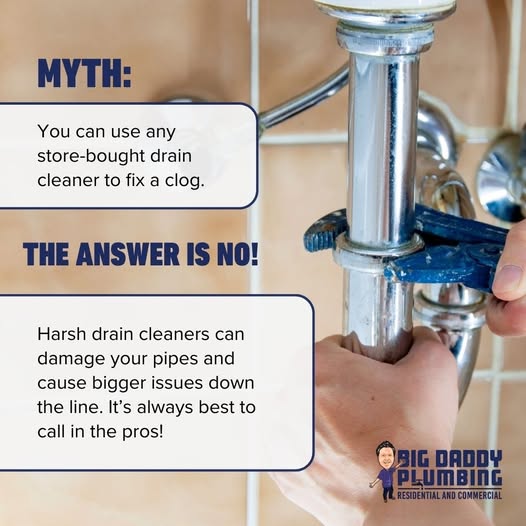 Plumbing myth buster — store-bought drain cleaners damage pipes